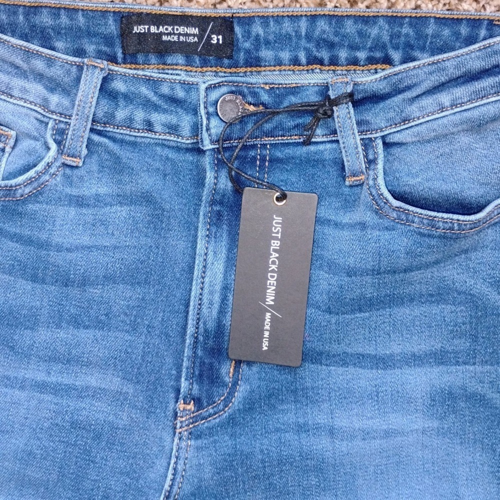 NWT Just Black Denim Wide-Leg High-Rise Jeans, Size 31, Dark Wash - Picture 4 of 6